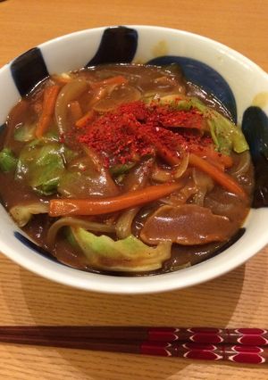 フライパン1つでカレーうどん♫-レシピのメイン写真