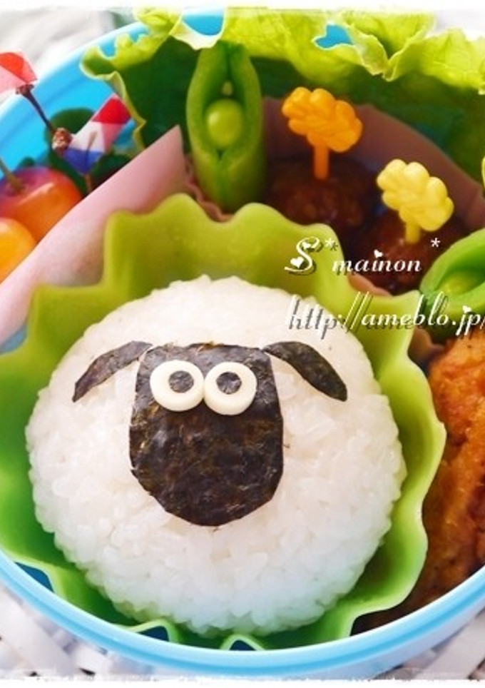 簡単!ひつじのショーンおにぎり☆キャラ弁 by S*mainon* 【クックパッド】 簡単おいしいみんなのレシピが392万品