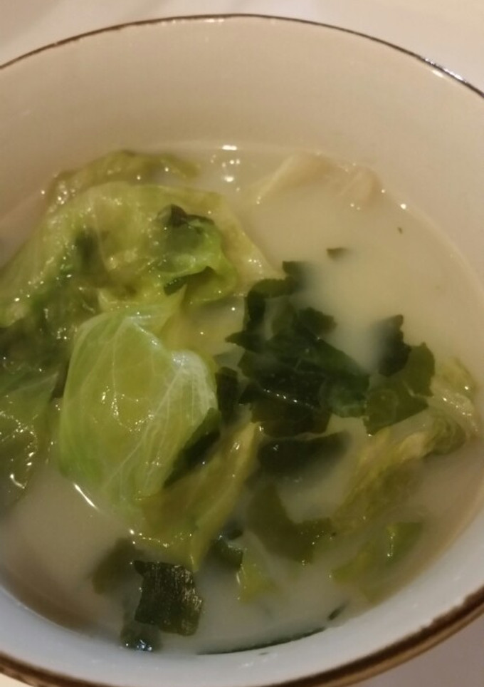 *ﾚﾀｽとわかめのMilkSoup*-レシピのメイン写真