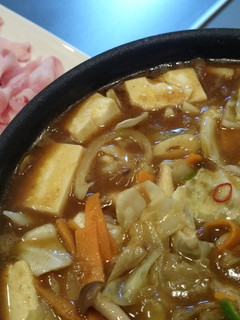残りカレーで豚しゃぶ鍋-レシピのメイン写真
