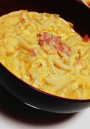 うどんdeカルボナーラ♡-レシピのメイン写真
