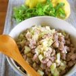 塩レモン入り*豚ひき肉とブロ茎のそぼろ