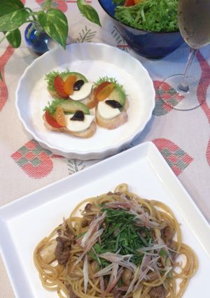 ♪キノコと柚子胡椒の夏味パスタ♪-レシピのメイン写真