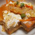 高野豆腐のキムチ卵とじ
