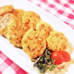 รูปของ 鶏つくねとれんこんの照り焼き