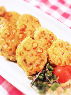 鶏つくねとれんこんの照り焼き-レシピのメイン写真