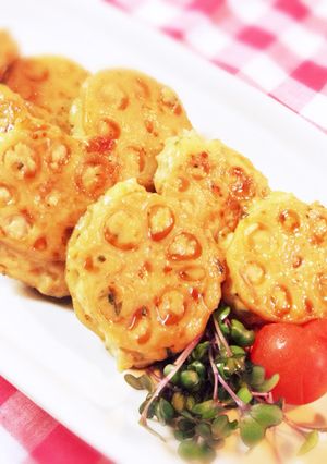 鶏つくねとれんこんの照り焼き-レシピのメイン写真