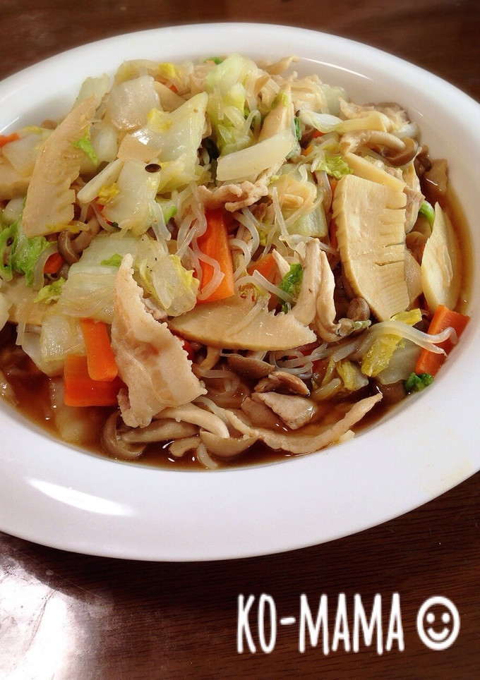 タケノコと白菜の肉炒め-レシピのメイン写真