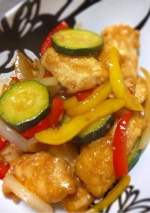 カジキと夏野菜のオイスター炒め-レシピのメイン写真