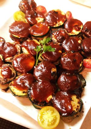 ズッキーニのはさみバーグ♡-レシピのメイン写真
