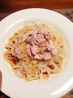 お酢とニンニクのさっぱり冷しゃぶうどん-レシピのメイン写真