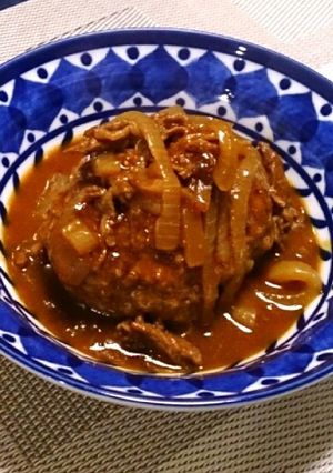 ハッシュドビーフで♡煮込みハンバーグ♪-レシピのメイン写真
