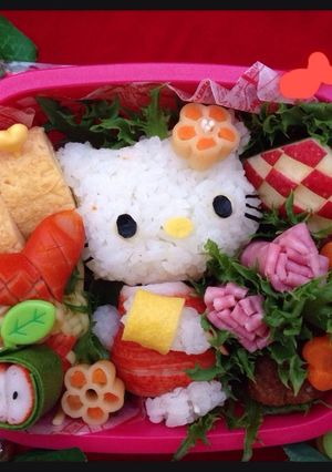 キャラ弁教室　明日はキティちゃん-レシピのメイン写真