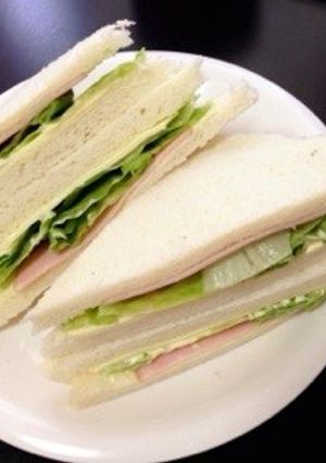 コンビニ風☆ハムレタスサンド-レシピのメイン写真