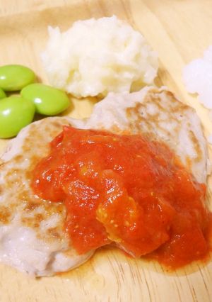 【離乳食】まぐろのふわふわ豆腐ハンバーグ-レシピのメイン写真