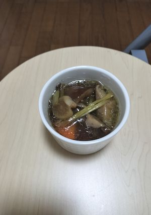 椎茸と蕪菜と人参のニンニク黒酢炒め-レシピのメイン写真