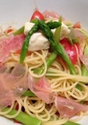 生ハムとモッツァレラのパスタ-レシピのメイン写真