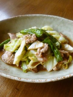 キャベツとししとうの味噌炒め♪-レシピのメイン写真