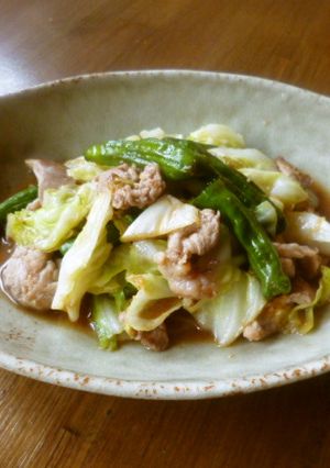 キャベツとししとうの味噌炒め♪-レシピのメイン写真