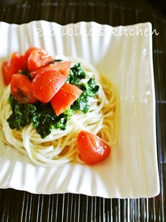 モロヘイヤとトマトの冷やしぶっかけ麺-レシピのメイン写真