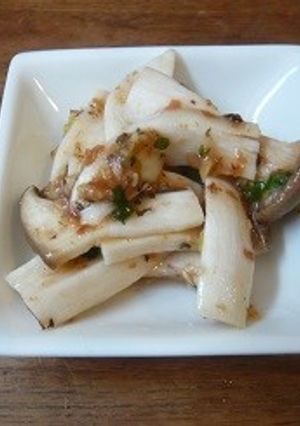 raw food エリンギの梅ネギ和え-レシピのメイン写真