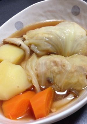 鶏挽肉で…手を汚さず簡単ロールキャベツ♡-レシピのメイン写真