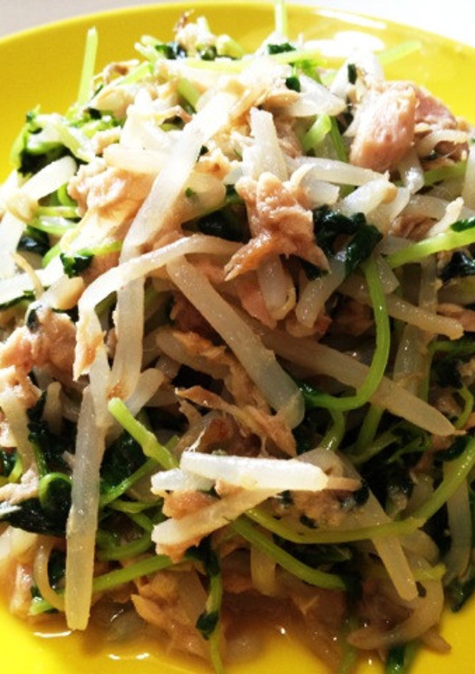 豆苗もやし炒め-レシピのメイン写真