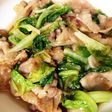 豚肉とサラダ菜炒め