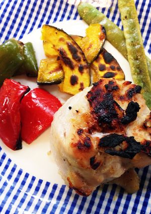 ♪鶏むね肉と夏野菜の塩レモングリル焼き♪-レシピのメイン写真