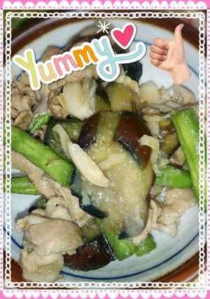 茄子と豚バラといんげんのスタミナ味噌炒め-レシピのメイン写真
