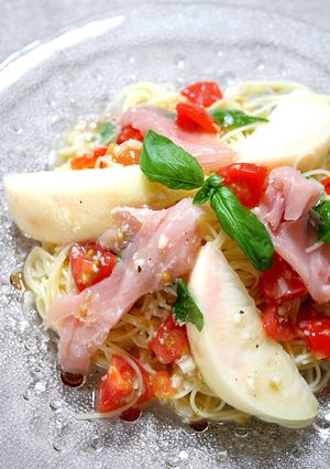 桃ジャムで桃パスタ-レシピのメイン写真