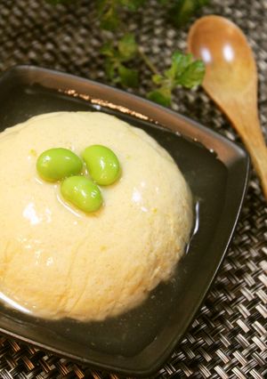 簡単一品＊卵と豆腐のレンジ蒸し柚子胡椒餡-レシピのメイン写真