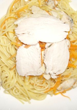 チキンとニンジンのスパゲティ-レシピのメイン写真
