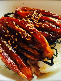 茄子の蒲焼き丼-レシピのメイン写真