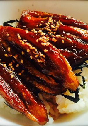 茄子の蒲焼き丼-レシピのメイン写真