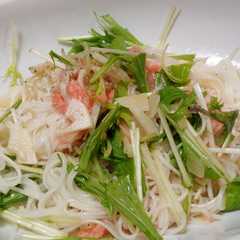 รูปของ タラコバター仕立てのスープ素麺♪
