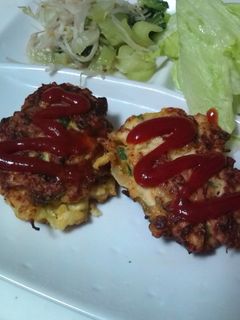ささみと野菜のハンバーグ-レシピのメイン写真