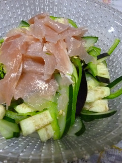 サラダナス入り夏野菜サラダ-レシピのメイン写真