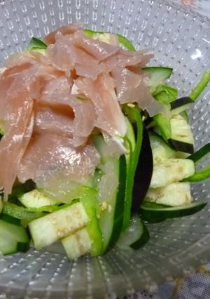 サラダナス入り夏野菜サラダ-レシピのメイン写真