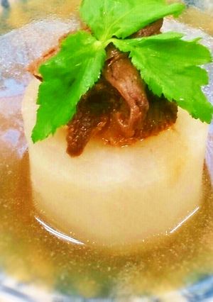 ふろふき大根の牛肉の甘辛のせ☆（ゝ。∂）-レシピのメイン写真