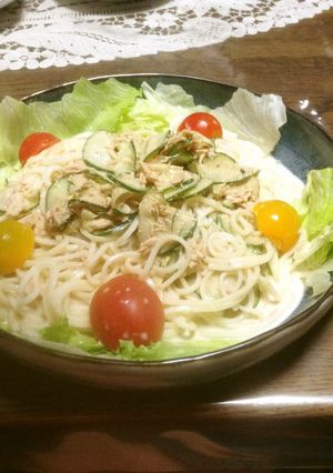 夏に食べたい♪サラダ冷や麦-レシピのメイン写真
