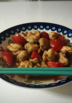 さっぱり！鶏ももトマトの酢醤油炒め♬。•-レシピのメイン写真