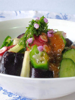 夏野菜とたこの梅肉和え-レシピのメイン写真