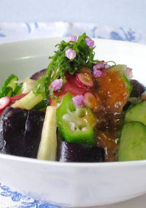 夏野菜とたこの梅肉和え-レシピのメイン写真