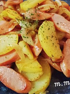 じゃが芋とウインナーのガリ醤油マヨ炒め☆-レシピのメイン写真