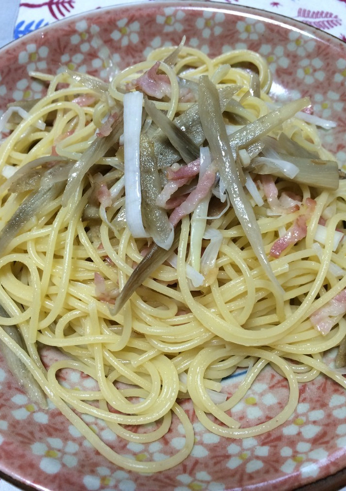 柚子胡椒で☆ごぼうの和風ペペロンチーノ-レシピのメイン写真