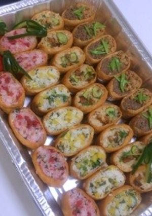 ピンク色のいなり寿司-レシピのメイン写真