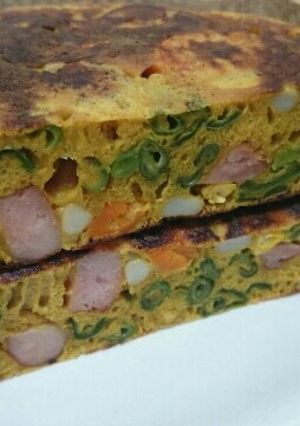 コンソメカレーホットケーキ-レシピのメイン写真