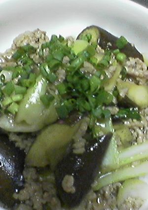 満腹♪豚ひき肉とナスde中華風どんぶり-レシピのメイン写真