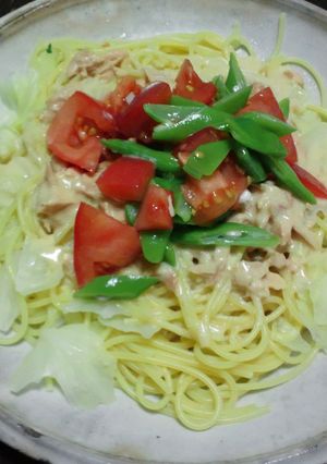 レトルトのクリームソースで作るスパゲティ-レシピのメイン写真